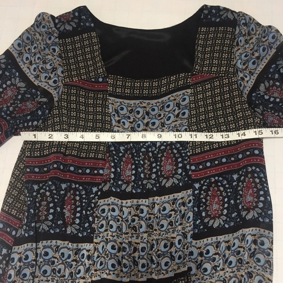 Boho print square neck mini dress - Picture 3 of 8